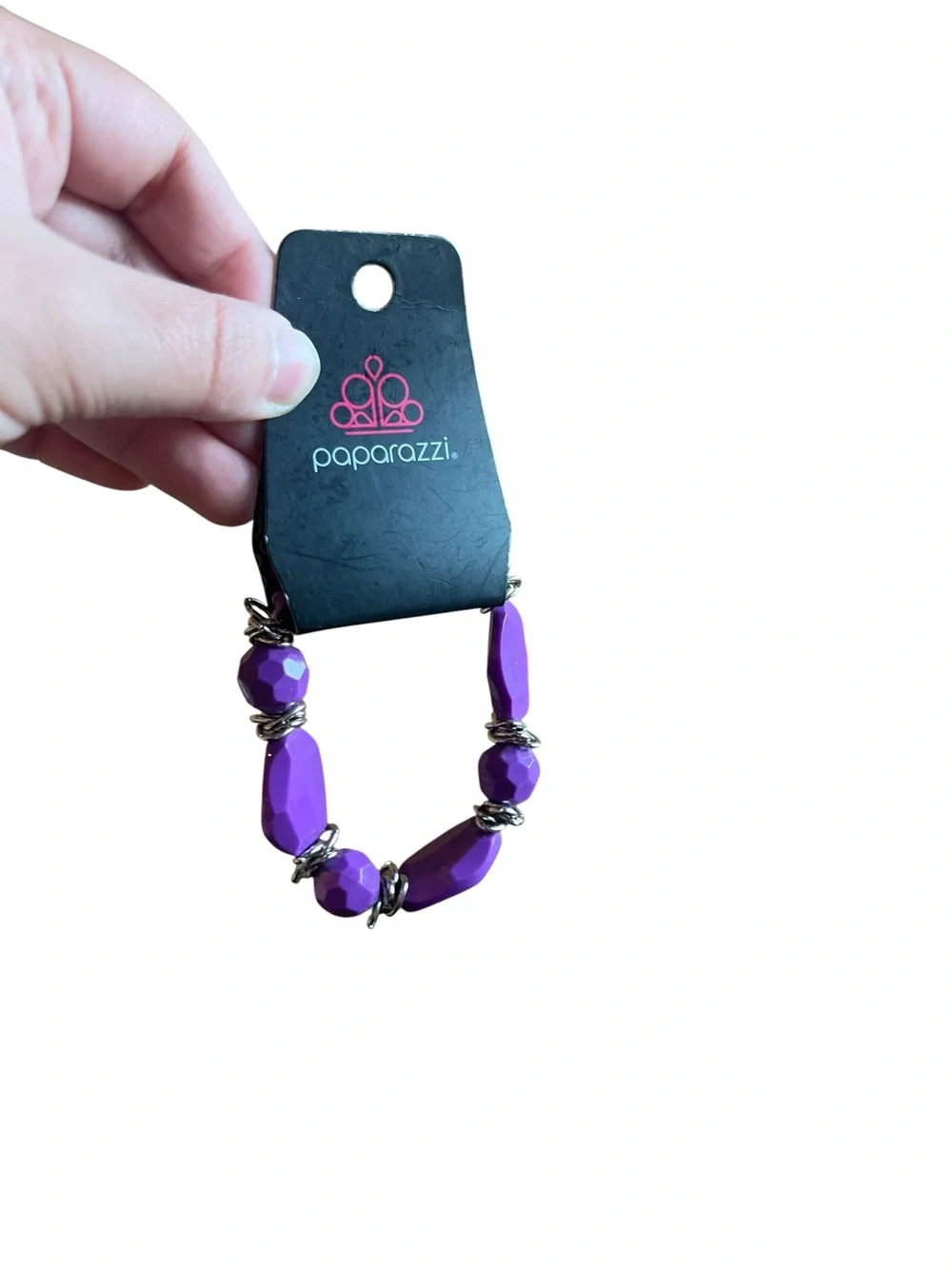 Paparazzi Purple Beaded & Chunky Link Chain Bracelet Bundle - Set of 3